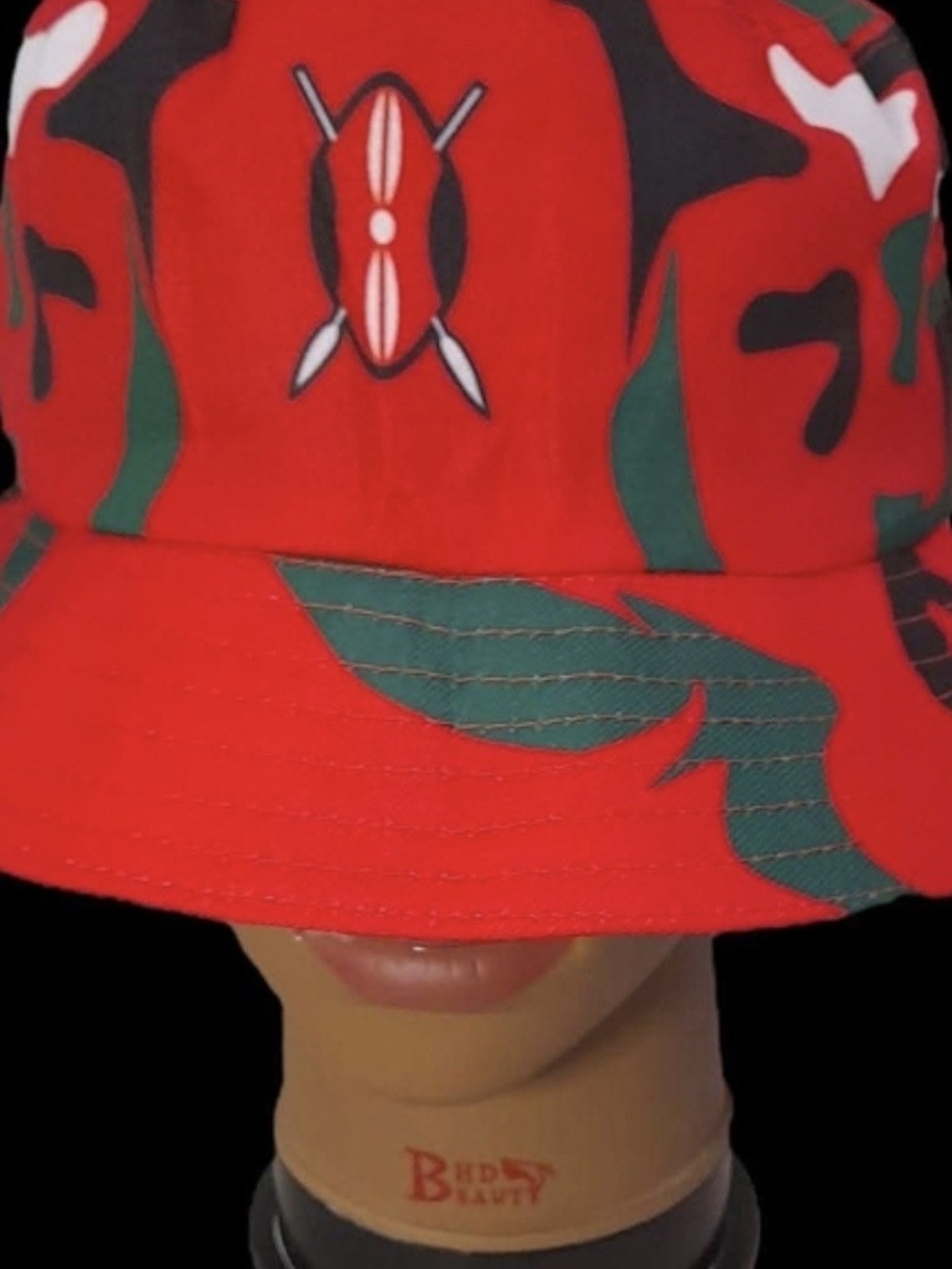 Unisex Red Camouflage Bucket Hat
